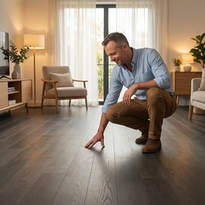 <span class=keywords><strong>Plancher</strong></span> chauffant compatible : Parquet contrecollé en frêne 1210x190x15mm avec âme multicouche en bouleau, système de pose Valinge Click pour pièces chauffées - Product Image 5