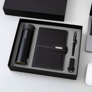 Professional Writing <b>Kit</b> Includes Leather-bound Notebook Fountain Pen and Keychain in Wooden Gift Box Set - Product Image 3