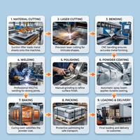 Services de fabrication de tôlerie à bas prix, armoire de serveur personnalisée, matériau SPCC, revêtement en poudre pour équipement industriel
