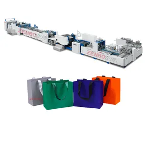 Voll automatische Maschine zur Herstellung von Papiertüten mit oben einges ch lossenem Karton und unterem Karton, der ZB1200CT-430S einfügt