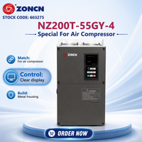 Variateur de fréquence AC ZONCN NZ200T-55GY-4 triphasé 380V 55KW, contrôle vectoriel IP20 pour compresseurs d'air