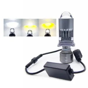 A82 50W DC12-24V h4 led projector headlight led h4 3 colour high power led headlight h4