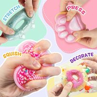 Kit de fabrication de jouets compressibles en silicone liquide lumineux DIY, moules faits main pour biscuits, donuts et pattes de chat, ensemble de moules pour jouets à presser