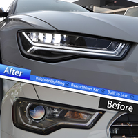 Ensemble de phares LED KGKB pour Audi A6 A6L C7 2012-2018, mise à niveau Matrix, lentille de projecteur, clignotant séquentiel, 6500K, Plug & Play