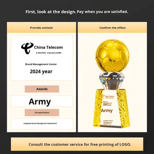 Trofeo y Medalla de Fútbol Personalizados, Producción de Premios Deportivos, Premio al <span class=keywords><strong>Honor</strong></span> por Competencia Deportiva, Trofeo de Resina Creativo - Product Image 3