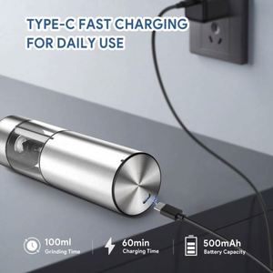 Rechargeable Eco-Friendly Electric Stainless Steel Adjustable Coarseness <b>Pepper</b> Mill Automatic Electronic Salt <b>Pepper</b> Mill Set - Product Image 5