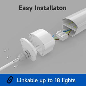 ไฟ LED แบบกันน้ำ IP67 ขนาด 4 ฟุต เชื่อมต่อได้ 4 ดวง กำลังไฟ 40 วัตต์ สำหรับโรงงาน โกดัง โรงรถ รับประกัน 5 ปี - Product Image 5
