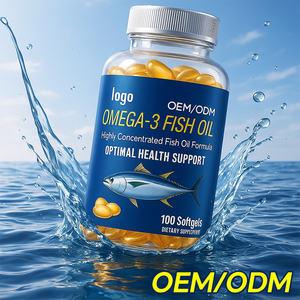 Complément alimentaire d'huile de poisson oméga <span class=keywords><strong>3</strong></span> extra-forte en gélules molles halal GMP - 1000 mg par portion - Soutien pour la santé cardiaque et cérébrale - Product Image 4