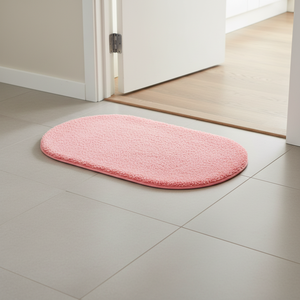 Alfombra de Estilo Clásico Abstracto, Hecha a Máquina, de Poliéster Reversible, de 8 mm de Grosor, de Pelo Medio, Ovalada, Absorbente y Antideslizante para Sala de Estar, Cocina o Área de Estar - Product Image 2