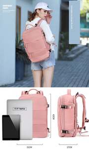 Mochila para Computadora de Negocios de Nailon Negro de 15.6 Pulgadas, Diseño USB Personalizado, Alta Calidad y Gran Capacidad - Product Image 3