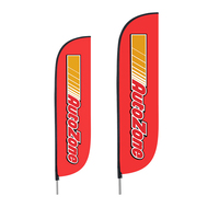 Drapeau de plage personnalisé en plumes, bannière publicitaire extérieure avec mât en aluminium - Polyester imperméable et résistant aux UV pour les salons professionnels et événements