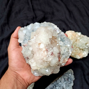 Radha Arts Apophyllite Geode Natural Raw Rough Minerals <b>Cluster</b> From Rajasthan for Decoration - Product Image 5