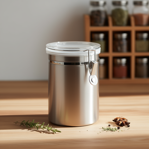 Contenedor de Almacenamiento Metaltex de 1L, Acero Inoxidable, Tapa Hermética, Almacenamiento de Alimentos - Product Image 3