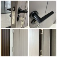 Portes intérieures en HDF de conception moderne, fabriquées directement en usine, imperméables, de haute qualité, personnalisables pour les hôtels et les chambres à coucher