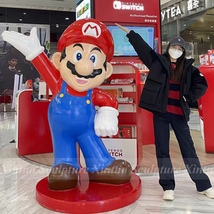 Estatuas de Fibra de Vidrio de Alta Calidad para Decoración de Centros Comerciales, Figura de Mario Superhéroe de Tamaño Real - Product Image 6