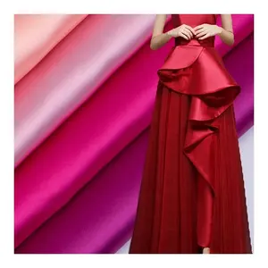 Plain Polyester Satin Spandex High Quantity Bridal Satin Silk Textile Duchess Satin Fabric Roll for Dress
