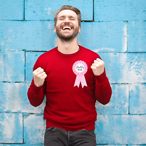 <span class=keywords><strong>Papa</strong></span> à être fer blanc Badge broche bébé douche nouveau <span class=keywords><strong>papa</strong></span> cadeaux sexe révèle fête bébé bricolage rose Rosette bouton bébé célébration - Product Image 3