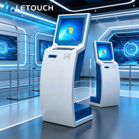 Kiosque à écran tactile vertical pour services publics, machine d'impression de billets et d'appel de numéros en libre-service avec SDK