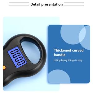 Báscula <span class=keywords><strong>de</strong></span> pesaje electrónica con pantalla LCD portátil <span class=keywords><strong>de</strong></span> 30kg y 50kg, gancho alimentado por batería para medir peso, báscula electrónica promocional - Product Image 4
