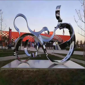 Escultura Abstracta en Relieve de Acero Inoxidable, Grande y Elegante, para Decoración de Paisajes en Exteriores, Ciudades, Campus, Parques y Plazas - Product Image 3