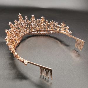 Nouvelle couronne de mariée Baroque Vintage élégante faite à la main 2022, couronne de fête diadème pour mariage - Product Image 2