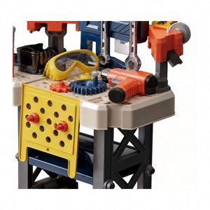 Mechanical Engineer <b>Tool</b> <b>Set</b> Wooden Workbench Toolbox Drill Construction Pretend Play Educational Learning Activity Toy - Product Image 2