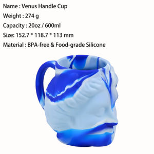 Taza de café de silicona sin BPA y de grado alimenticio, taza para beber irrompible para copas de vino de fiesta para Bar, la taza más nueva, tazas divertidas - Product Image 5
