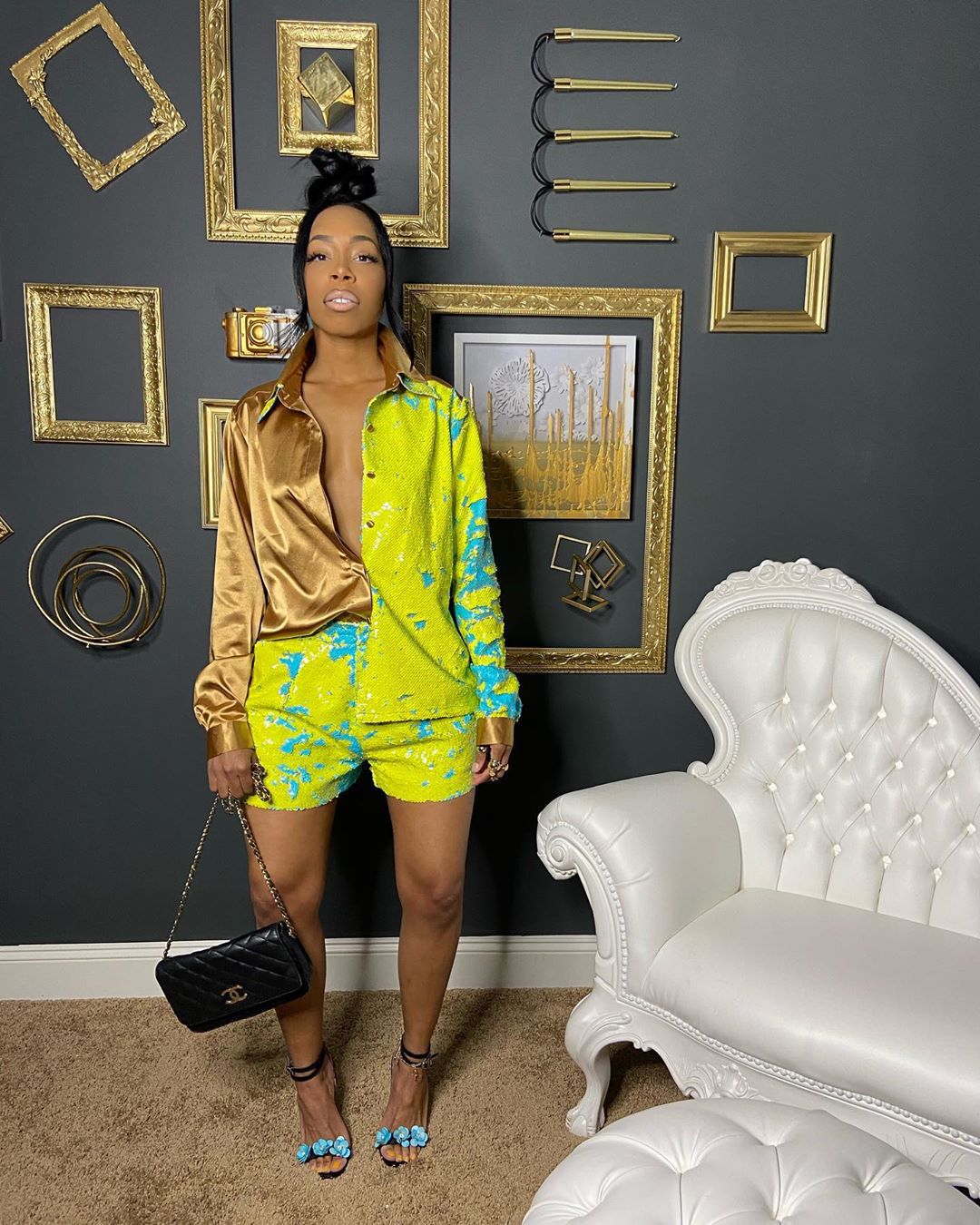 Новое поступление, костюм, Лоскутная Блузка с длинными рукавами, комплекты, уличные женские комплекты из двух предметов, короткие комплекты