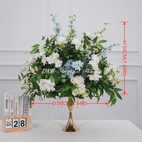 DKB Vente en gros de boules de fleurs artificielles de haute qualité pour mariage, décoration de mariage, fournisseurs de fleurs de rose