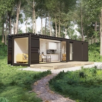 Kits de maisons conteneurs en acier de haute qualité 2025 de 20 et 40 pieds, préfabriqués avec panneaux sandwich pour usage hôtelier, design moderne et respirant