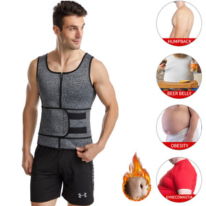 Gilet de sudation pour homme, gaine amincissante à double compression pour l'entraînement, soutien dorsal, pour la gym et le fitness, favorisant la transpiration - Product Image 2