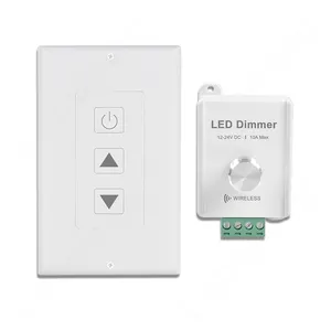 Canal LEVOU Dimmer Botão 1 10A DC12-24V 3 Controlador com RF 433Mhz Sem Fio-Chave Remoto EUA para Cor Única Faixa de Luz de Montagem Na Parede