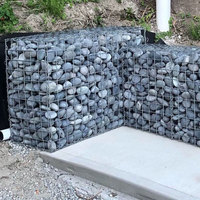 Vente en gros de grillage de panier de gabion soudé galvanisé et enduit de PVC pour la protection de rivière et de pente