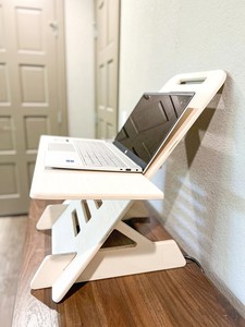 Portable Plywood Laptop Stand Height Adjustable Notebook <strong>Riser</strong> Holder Rack <strong>for</strong> <strong>Bed</strong> and Office - Product Image 5