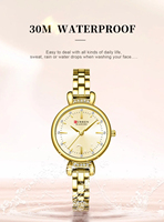 CURREN-Montre-bracelet de luxe mignonne pour femmes, style habillé, à la mode, 9098