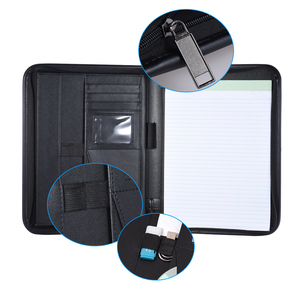 Portafolio Profesional Multifuncional, Carpeta Portadocumentos, Estuche para Documentos A4, Cierre de Cremallera de Cuero PU con Tarjetero - Product Image 4
