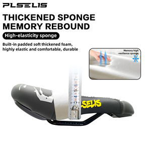 Sillín de bicicleta PLSELIS <span class=keywords><strong>MTB</strong></span>, superficie de cuero PU, base de nailon, acolchado de esponja suave. 290g de peso ligero, cómodo para viajes largos. - Product Image 5