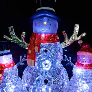 Decoración navideña <span class=keywords><strong>de</strong></span> la mejor calidad, LED acrílico, tres muñeco <span class=keywords><strong>de</strong></span> nieve con música y luz led para decoración <span class=keywords><strong>de</strong></span> escritorio - Product Image 6