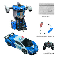 AiJH Voiture RC 1:18 pour garçons, mode démonstration à déformation fluide, rotation à 360°, voiture télécommandée 27 MHz, voiture robot RC