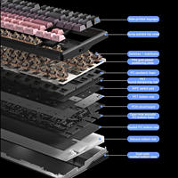 AULA F87 ProV2 Tri-Mode Kabellose Mechanische Tastatur 8K Polling-Rate 87 Tasten Blattfeder-Gasket Hot-Swap-fähig RGB Neue USB Laptop-Tastatur