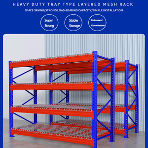 Thép nặng Kệ dây lưới lớp tải trọng cao Kho Giá cho lưu trữ công nghiệp bền bảo vệ chống ăn mòn - Product Image 3