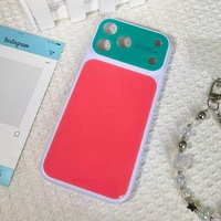 Coque de téléphone 2-en-1 en PC acrylique brillante, antichoc et antidérapante, couleur macaron, pour iPhone 17 16 15 Pro Max