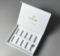 Maßgefertigte Box mit Eigenem Logo-Aufdruck, Multi-Gitter EVA-Einlage, Individuelle Größe, Starre Box für 10 Stück x 3ml Peptid-Fläschchen