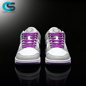 Chaussures de skate pour hommes, design tendance, légères, respirantes, empeigne en mesh, couleurs gris, blanc, violet, baskets pour l'automne et l'été - Product Image 3
