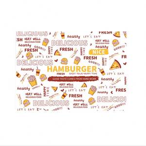 Custom Cheap Price Hamburger Deli Wrap Colored Printed Wax Burger Wrapping <b>Paper</b> - Product Image 1