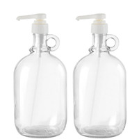 Vente en gros de distributeur de détergent à lessive liquide en verre Distributeur de détergent à lessive 64oz pour savon adoucissant