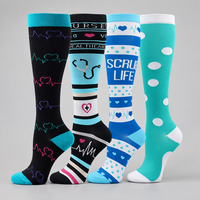 Chaussettes de sport personnalisées en nylon antibactérien, mode, pour tous les jours, sport, extérieur, basketball, compression, course à pied, avec logo