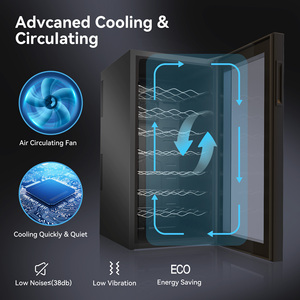 Refrigerador de Vino Eléctrico con Capacidad para 28 Botellas, Doble Zona, Control Táctil Digital, Luz LED, para Cocina, Oficina, Hogar, Bar - Product Image 2