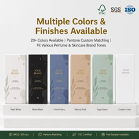 Boîte en carton rigide pour aquarelle botanique avec couvercle en feuille d'or, base OEM ODM, certifiée FSC SGS, pour emballage de parfums, soins de la peau et cosmétiques, MOQ500