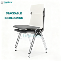 FoShan Chaise en plastique moderne empilable cadre en métal emboîtement Trooley pour les repas en plein air événements conférence réunion bureau maison